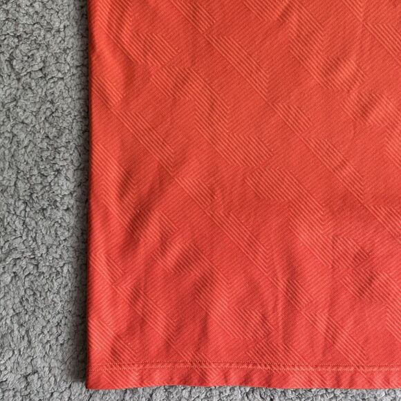 PUMA Polo Shirt Mens Medium Orange Stripes Cool Cell Golf Sport Lifestyle - Picture 6 of 16